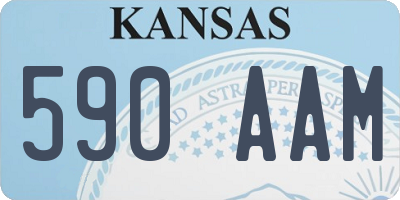 KS license plate 590AAM