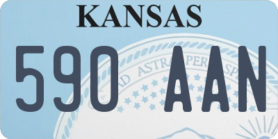 KS license plate 590AAN