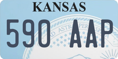 KS license plate 590AAP