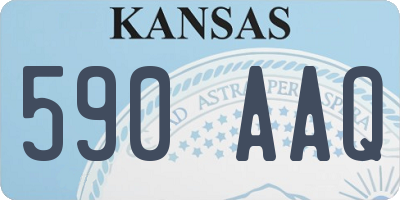 KS license plate 590AAQ