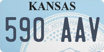 KS license plate 590AAV