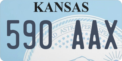 KS license plate 590AAX