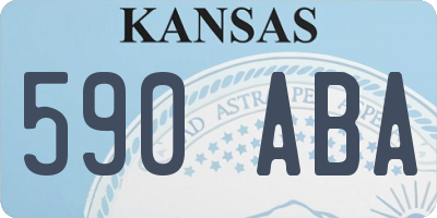 KS license plate 590ABA
