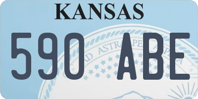 KS license plate 590ABE