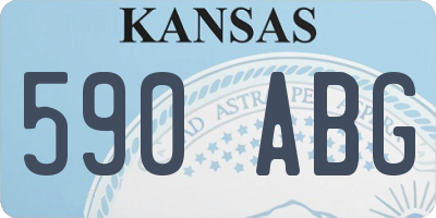 KS license plate 590ABG
