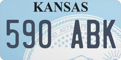 KS license plate 590ABK