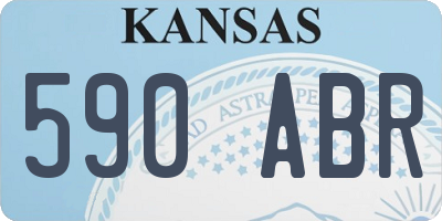 KS license plate 590ABR