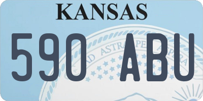 KS license plate 590ABU
