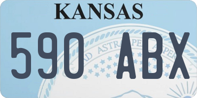 KS license plate 590ABX