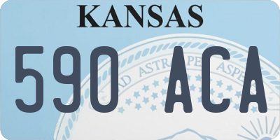 KS license plate 590ACA