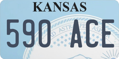 KS license plate 590ACE