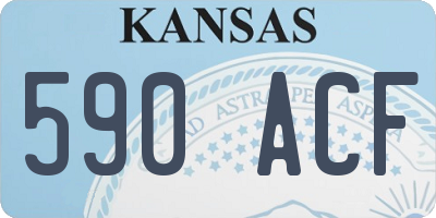 KS license plate 590ACF