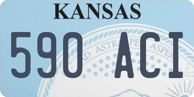 KS license plate 590ACI