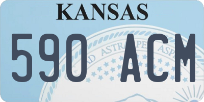 KS license plate 590ACM