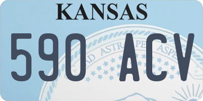KS license plate 590ACV