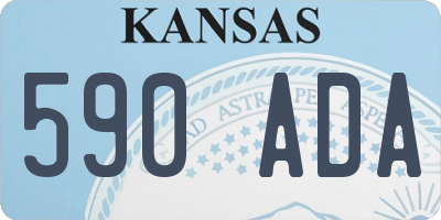 KS license plate 590ADA