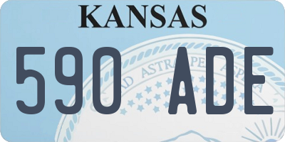 KS license plate 590ADE