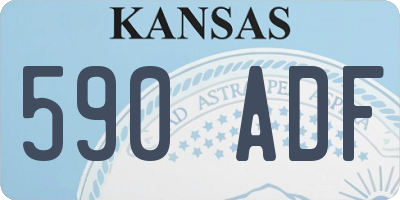 KS license plate 590ADF