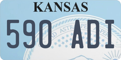 KS license plate 590ADI