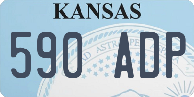 KS license plate 590ADP