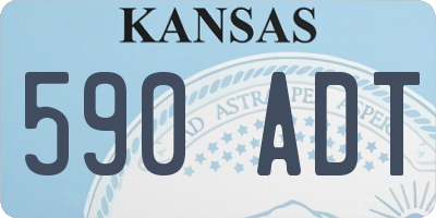 KS license plate 590ADT