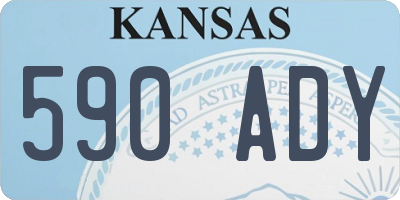 KS license plate 590ADY