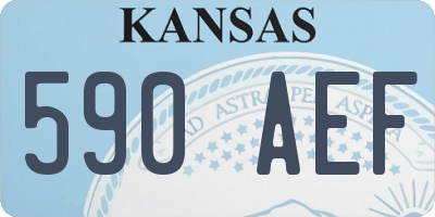 KS license plate 590AEF