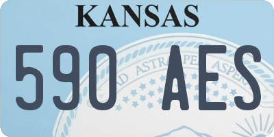 KS license plate 590AES