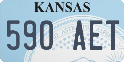 KS license plate 590AET