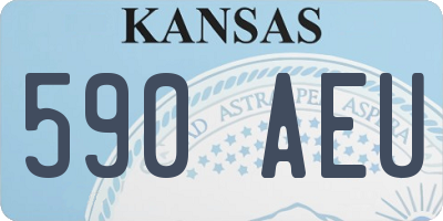 KS license plate 590AEU