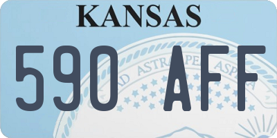 KS license plate 590AFF