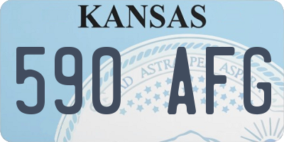 KS license plate 590AFG