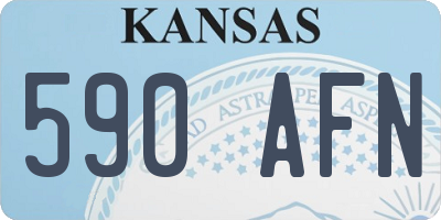 KS license plate 590AFN