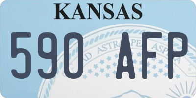 KS license plate 590AFP