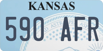 KS license plate 590AFR