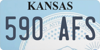 KS license plate 590AFS