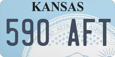 KS license plate 590AFT