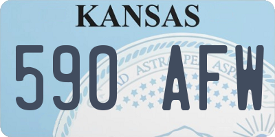 KS license plate 590AFW