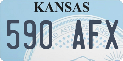 KS license plate 590AFX