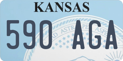 KS license plate 590AGA