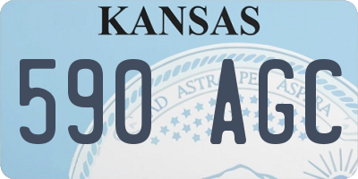 KS license plate 590AGC