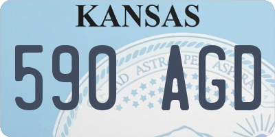 KS license plate 590AGD