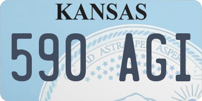 KS license plate 590AGI