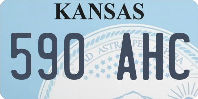 KS license plate 590AHC