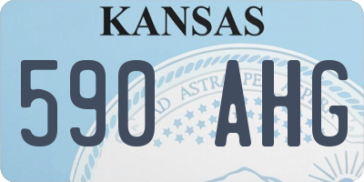 KS license plate 590AHG