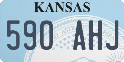 KS license plate 590AHJ