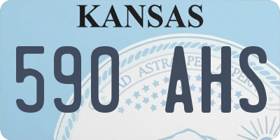 KS license plate 590AHS