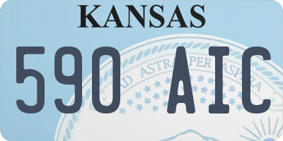 KS license plate 590AIC