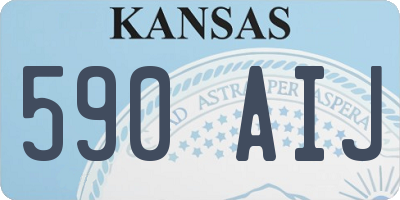 KS license plate 590AIJ