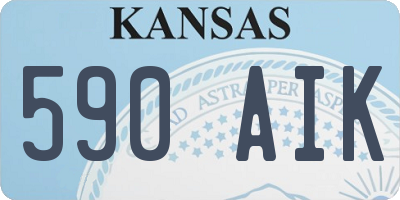 KS license plate 590AIK